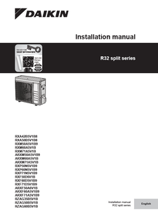 RXA-B8.RXM50A9.RXM-A.ARXM50A9.ARXM60-71A.RXP50-71N9.RXF50D6V1B.RXF60-71D9.ARXF50A6V1B.ARXF60-71A9.RZAG-B_Installation manual_3PEN766062-2_English download